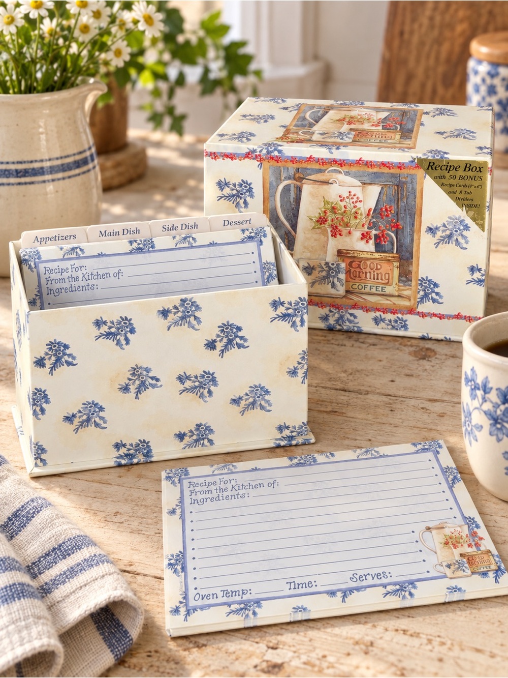 Legacy Publishing Diane Knott Recipe Box Sealed Cards & Dividers Cottage Kitchen